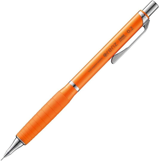 Pentel Mechanical Pencil Orenz with Rubber Grip 0.2mm, Orange Body (XPP602G-F)