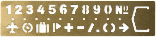 Midori Brass Template Bookmark, Number (42168006)