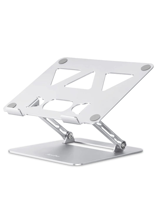 Aoviho - Laptop Stand- Holder PC Foldable, Ergonomic, Stepless Height & Angle Adjustable, Improves Posture, Relieves Back Pain & Stiff Shoulders, Anti-Slip, Home Work, Create, Desk, Space Saving,