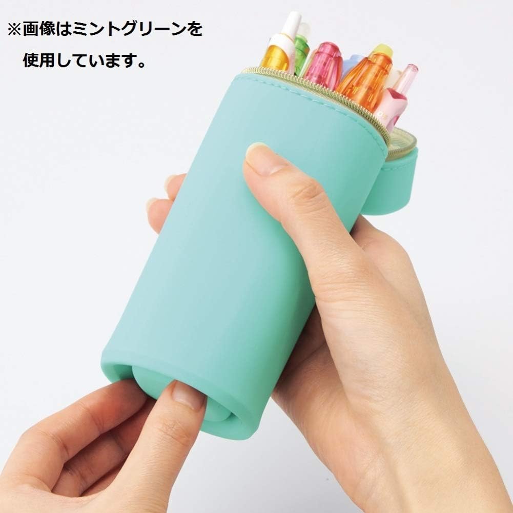 Lihit Lab A7732-5 Pen Case, Square Type, Lemon Yellow