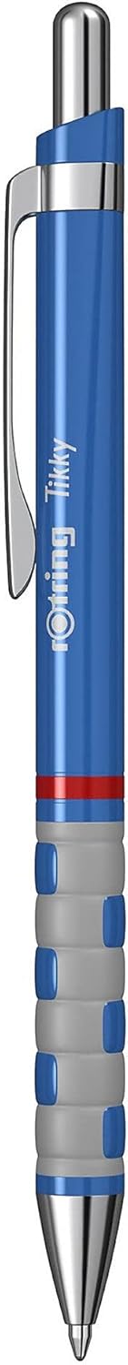 rOtring Tikky Ballpoint Pen, Medium Point, White Barrel, Blue Ink (1904718)