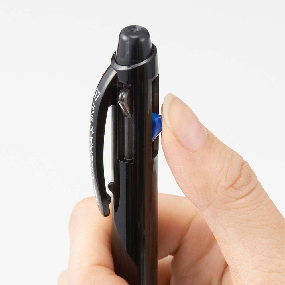 Pentel Ballpoint Pen Vicuna, Fine, Black, Red, Blue, Green, Black (BXC47A)