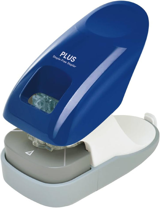 Plus 31-210 Plus Stapler Non-Needle Stapler Paper Clinch Tabletop 12 Bound Blue