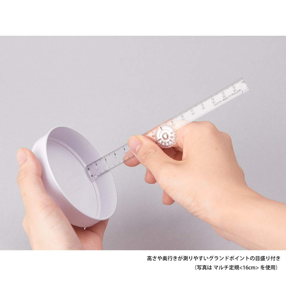 DESIGNPHIL 42263006 Midori Multi Ruler, 6.3 inches (16 cm), Transparent