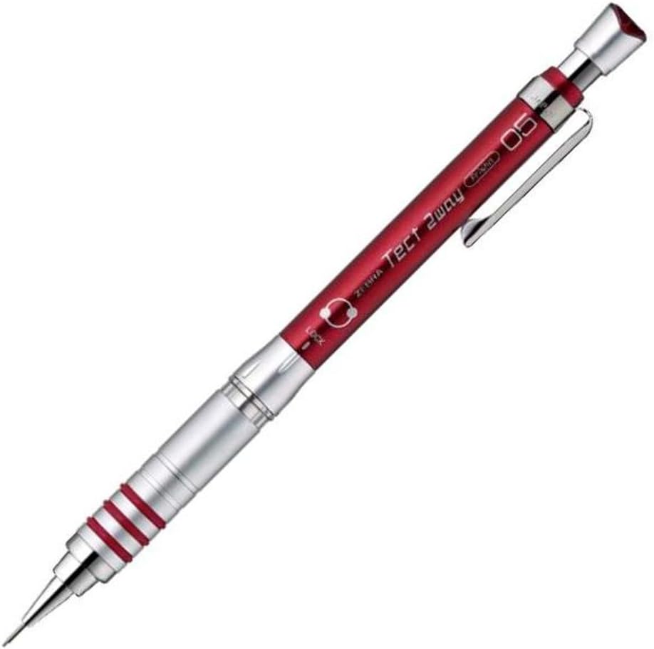 ZEBRA Mechanical Pencil, Tect 2 Way, 0.5mm, Red Body (MA41-R)