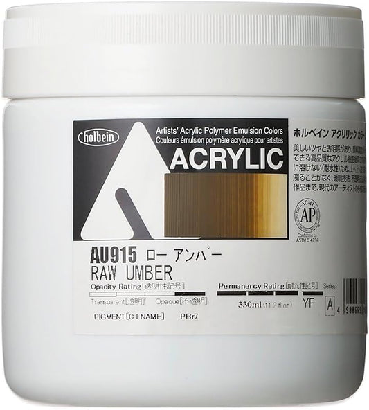horubein Acrylic Paint Acrylic Color Raw Amber au915 330ml