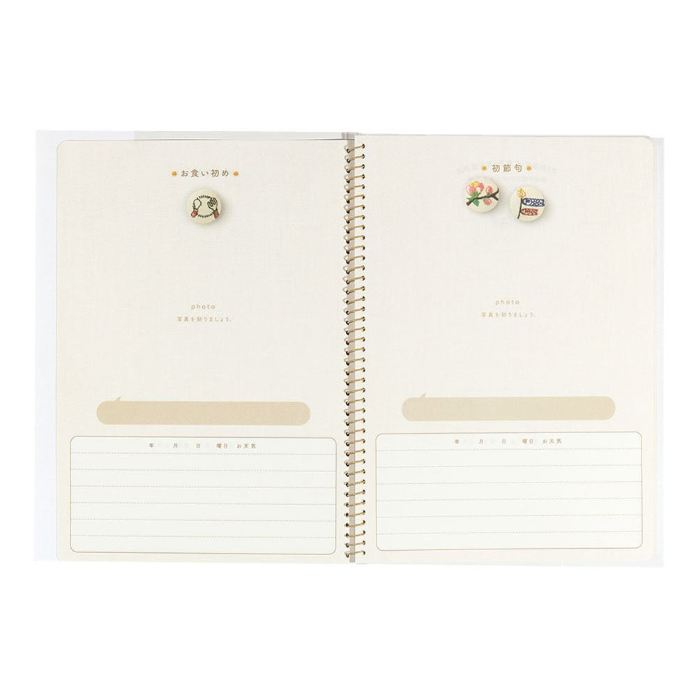 Midori 26209006 Diary HF Diary Childcare Butterfly Pattern B5