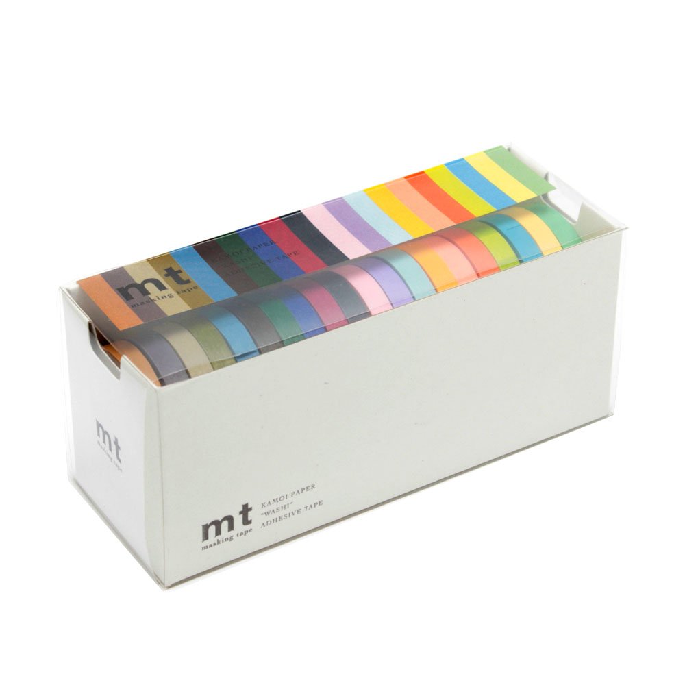 MT Washi Masking Tapes, Set of 20, Bright & Cool Colors (MT20P002)