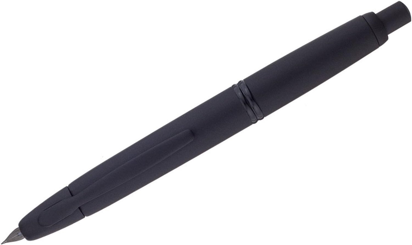 PILOT Vanishing Point Collection Refillable & Retractable Fountain Pen, Matte Black Barrel, Stub Nib (60594)