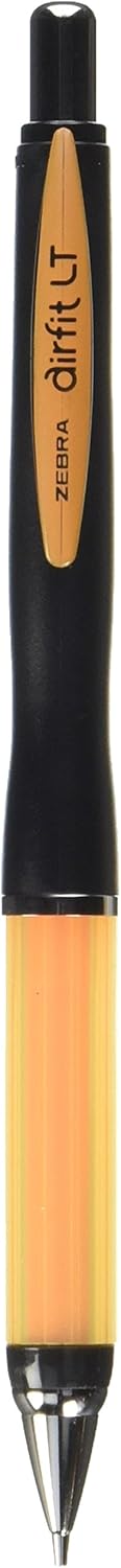 ZEBRA Airfit Light S, 0.5mm Mechanical Pencil, Black Body with Orange (MA61-OR)