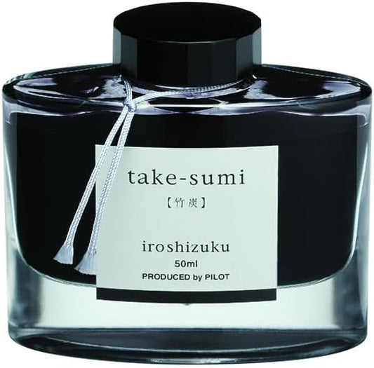 PILOT Iroshizuku Fountain Pen Ink 50 ml Bottle Take-sumi (Gray Black) (Japan Import), Black