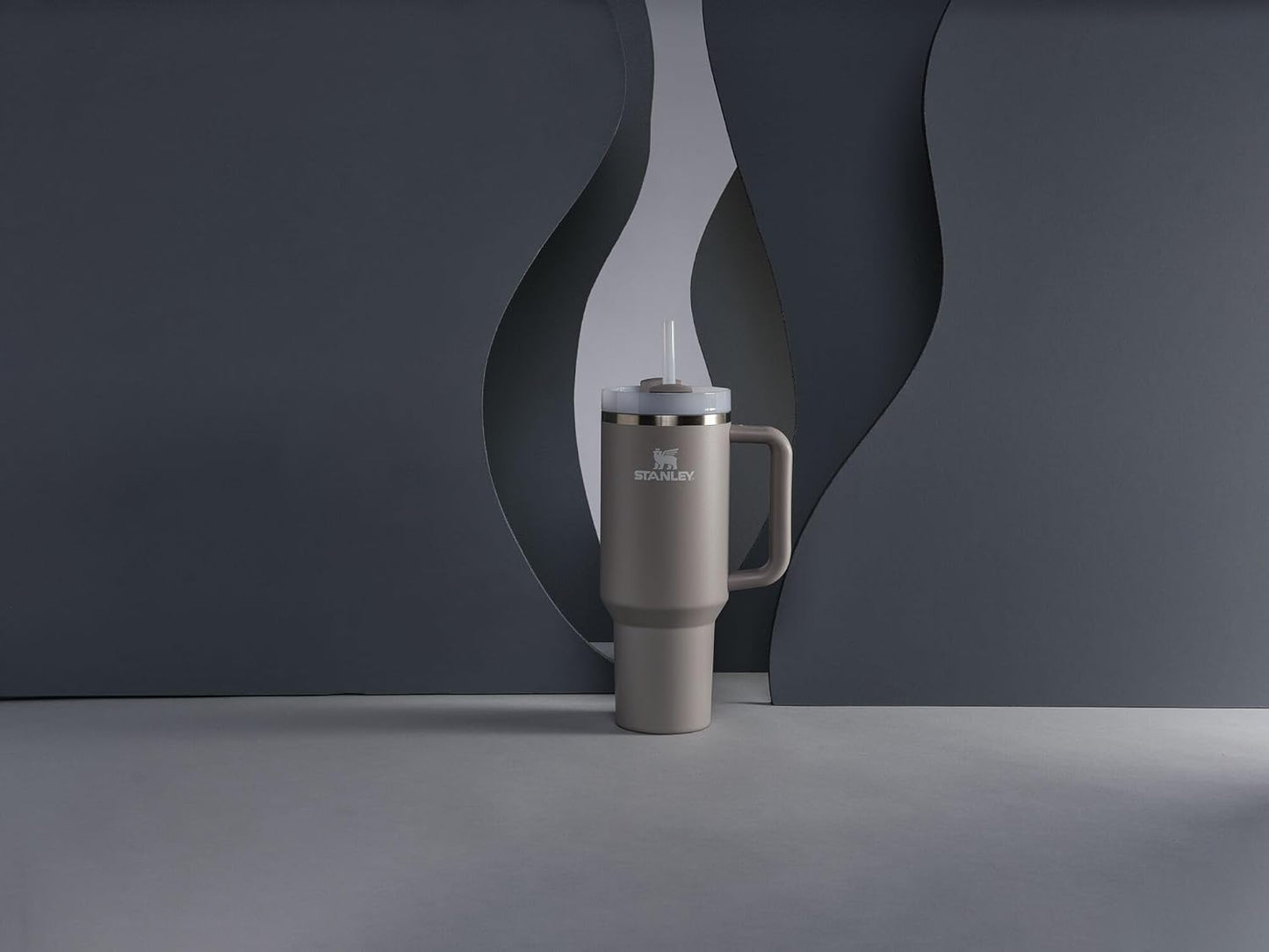 Stanley Quencher H2.0 Tumbler with Handle and Straw 40 oz | Flowstate 3-Position Lid | Cup Holder Compatible for Travel | Insulated Stainless Steel Cup | BPA-Free | Ash