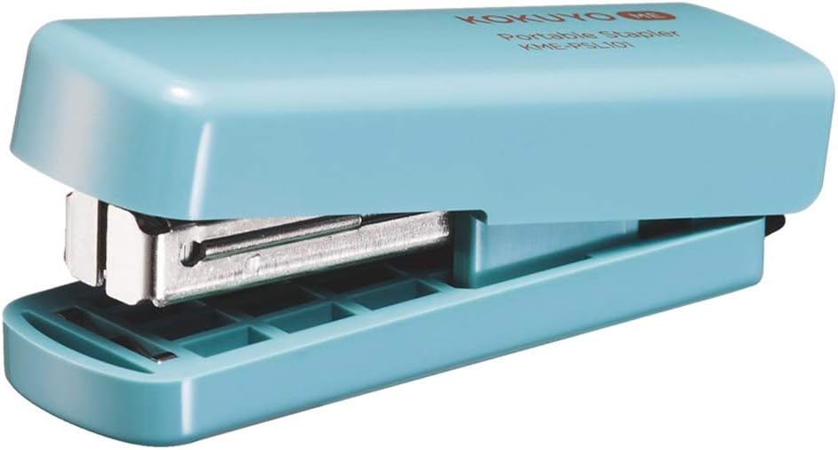 Kokuyo KME-PSL101GB Portable Stapler, Foldable, Blue