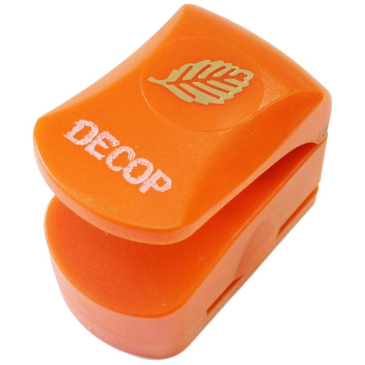 Paper Intelligence DECOP Craft Punch, Embossed Punch, Leaf, Small, Orange