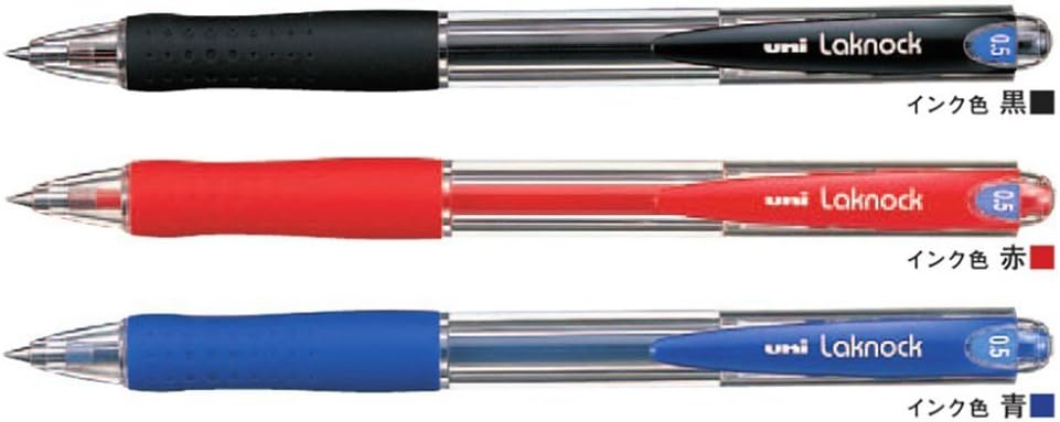 Mitsubishi Pencil Permanent Ballpoint Pen, Very Easy Knock, 0.5 SN10005.33, Blue, 10 Pens
