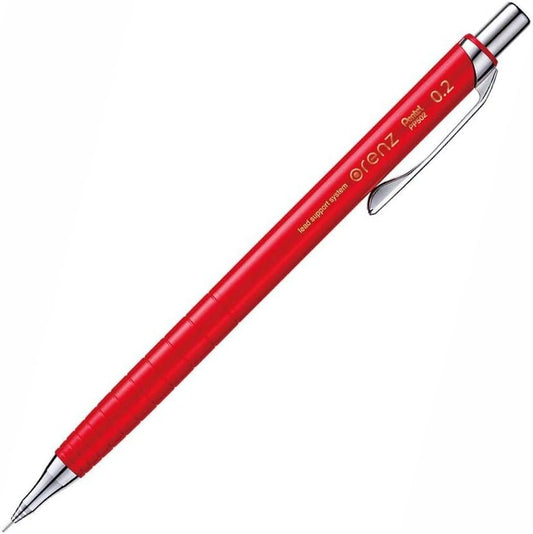 Pentel Mechanical Pencil Orenz 0.2mm, Red Body (XPP502-B)