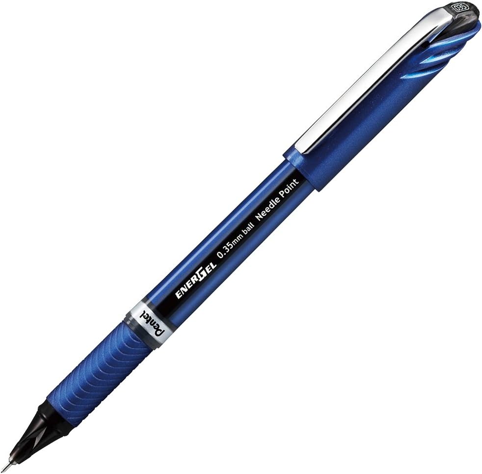 Pentel XBLN23-A Gel Ink Ballpoint Pen, ENERGEL EURO, 0.35mm Black, 5 Pens