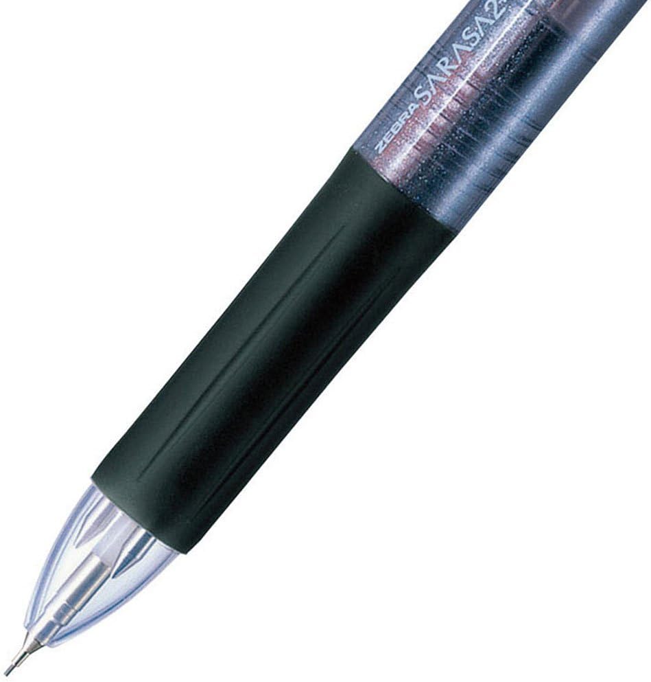 ZEBRA Multi Function Sarasa 2 and S Black/Red Ink Ballpoint Pen, 0.5mm Mechanical Pencil, Light Blue Body