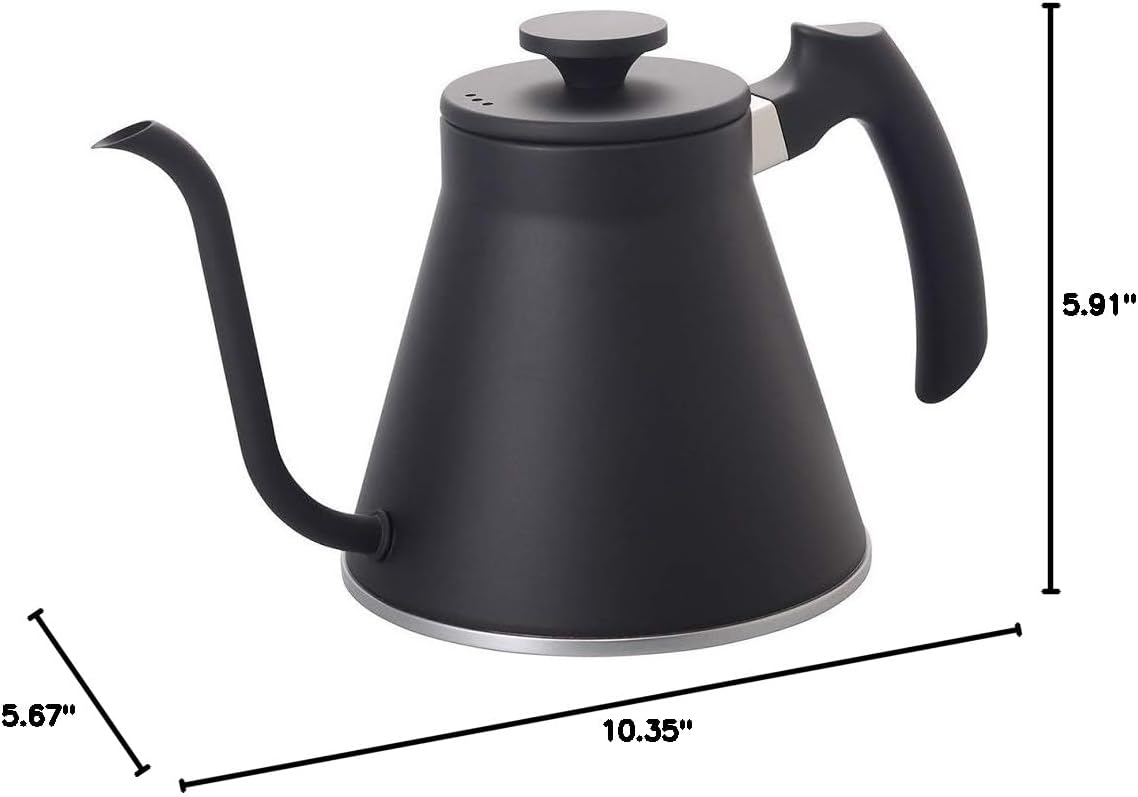 Hario V60 "Fit" Gooseneck Drip Kettle, 1200ml, Matte Black