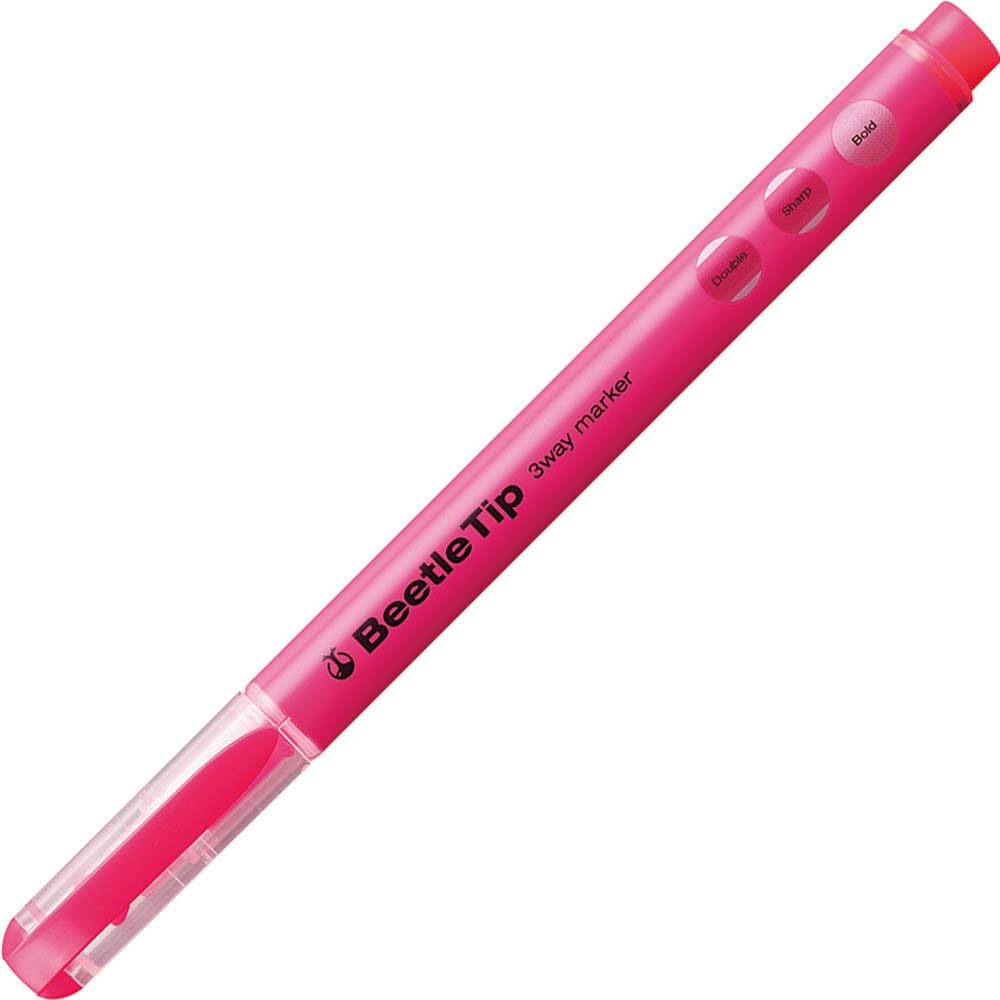 Kokuyo Beetle Tip 3-Way Highlighter Pen, 5-Color Set (PM-L301-5S)