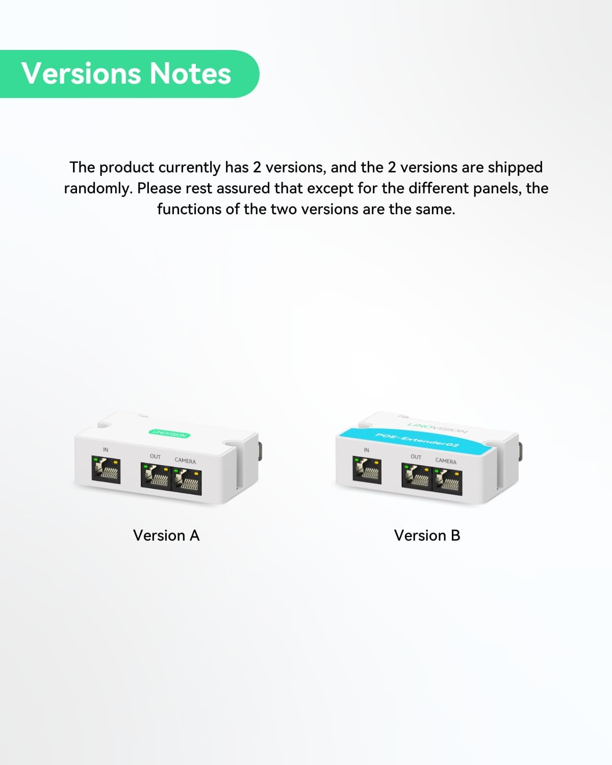 LINOVISION Mini 2 Port POE Extender IEEE 802.3af/at POE Repeater Up to 1000ft Power Over Ethernet Over Cat5/6 Cable, POE Splitter to 2 POE Devices Like IP Cameras, IP Phone
