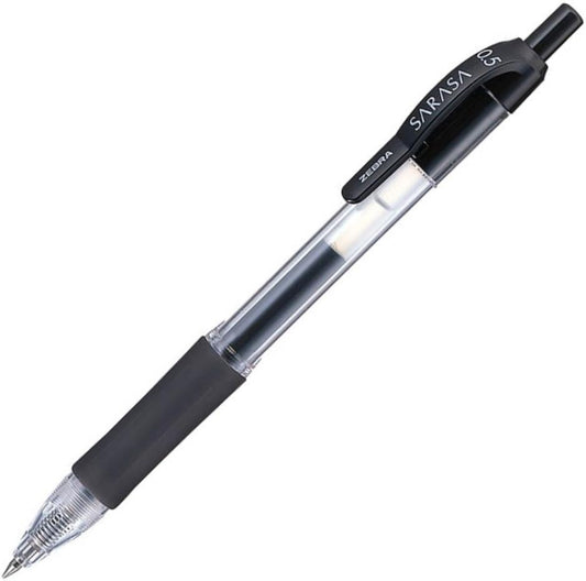 ZEBRA B-JJ3-BK Gel Ballpoint Pen, Sarasa, 0.5, Black, 10 Pens