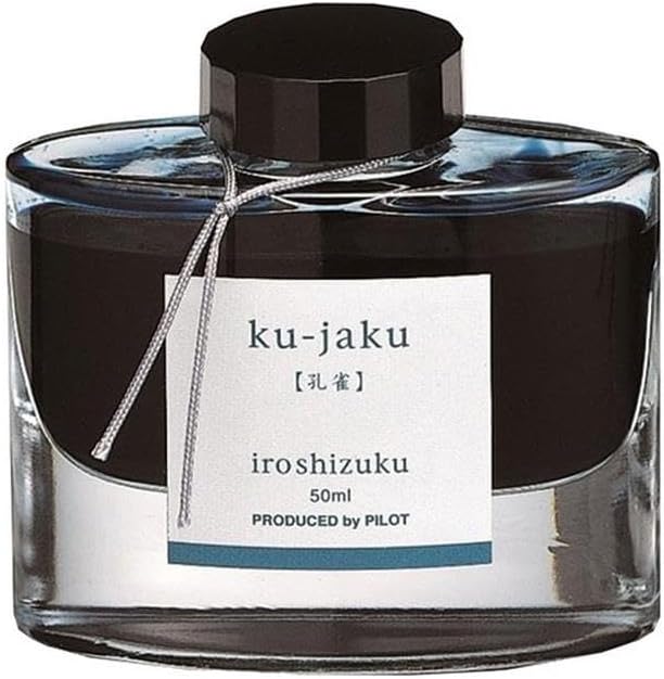 PILOT Iroshizuku Fountain Pen Ink - 50ml Bottle - Ku-Jaku Peacock