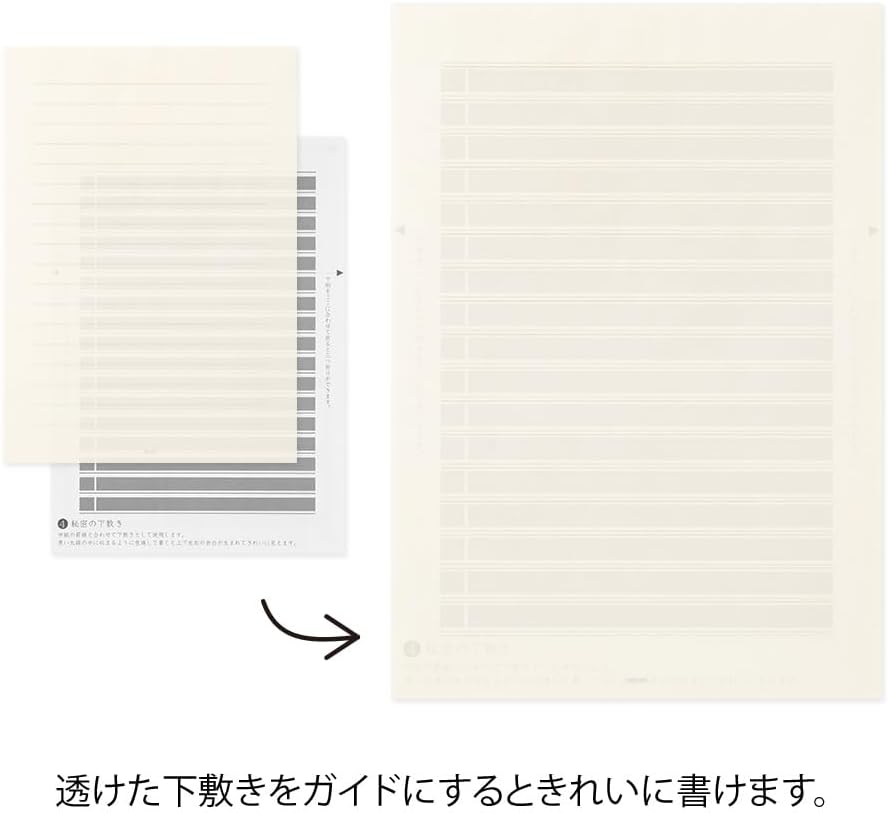 Midori 20515006 Stationery for Writing Beautiful Letters, Horizontal Ruled
