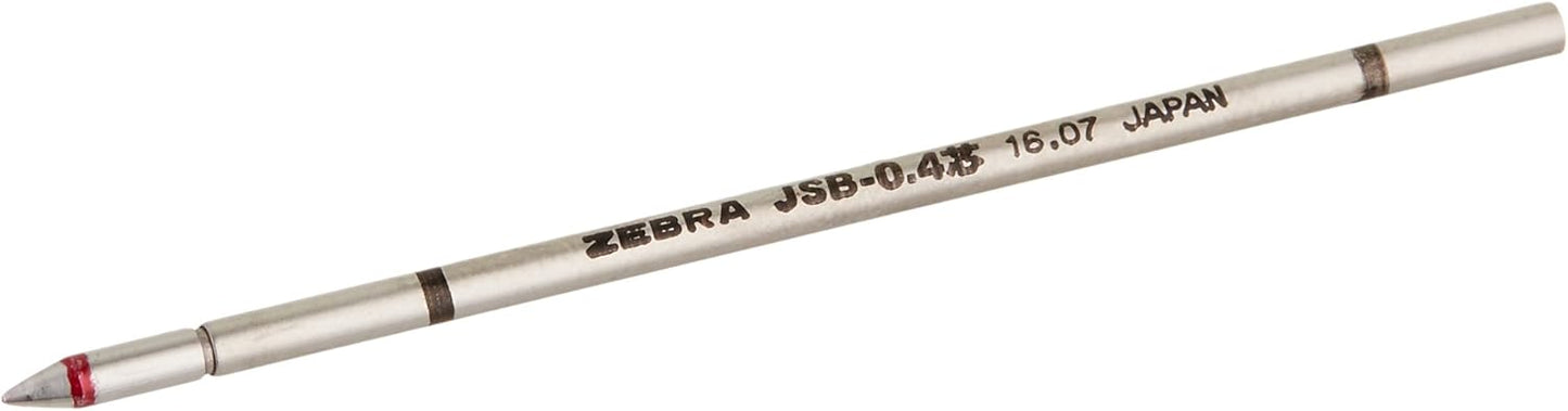 ZEBRA Sharbo X Refill 0.4 Ballpoint Pen, Carmine Red Ink (RJSB4-CMR)
