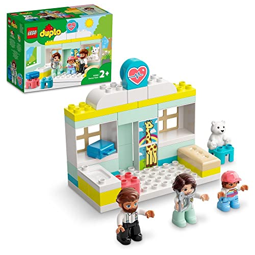 LEGO® DUPLO® Rescue Doctor Visit 10968 Educational Building Toy; Medical Clinic Playset for Preschooler Kids Aged 2+
