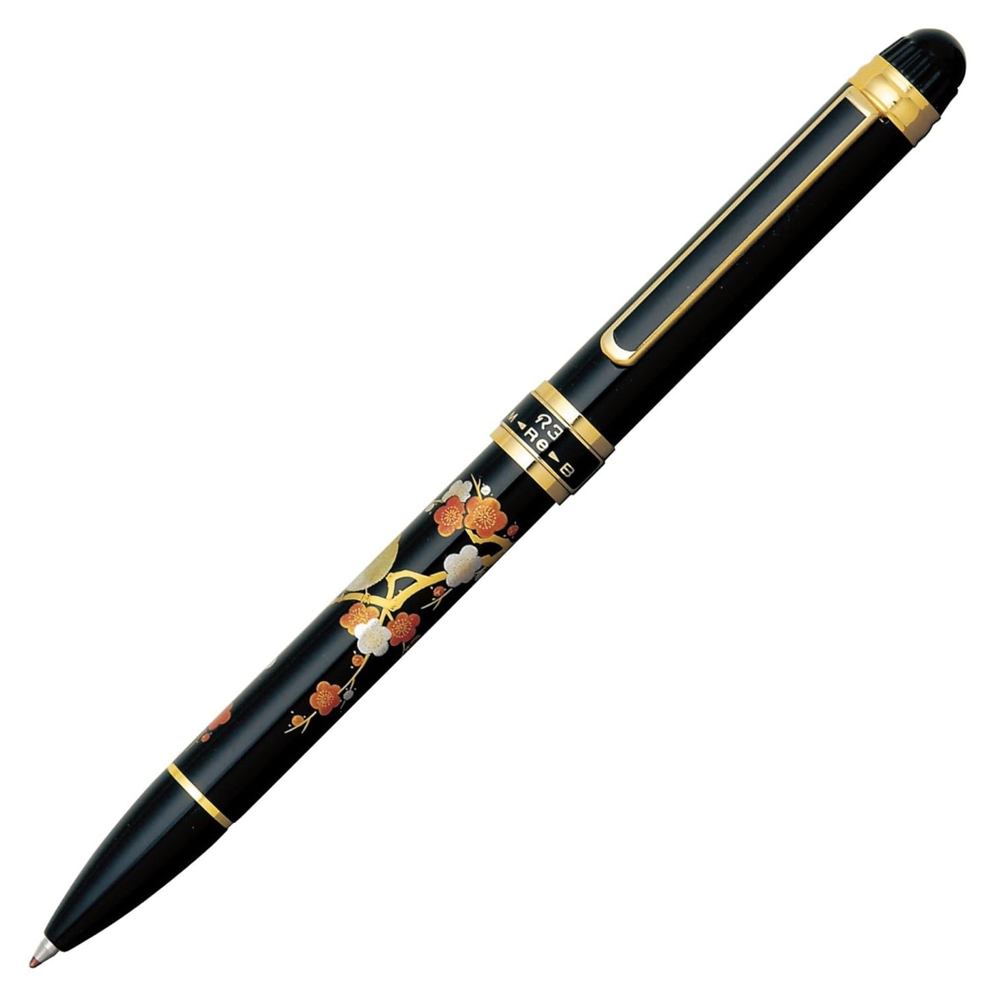 Platinum MWB-5000RM#31 Multi-Functional Pen, Double 3 Action, Modern Maki-E Plum Nigyo