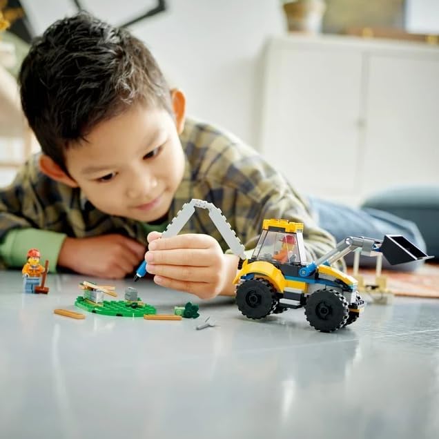 LEGO City Big Wheel Gift Set 66772, 2in1 Tractor and Construction Digger Building Toy Sets Plus Farm Garden & Scarecrow Bonus Pack, Great Gift for Boys and Girls Ages 5 and up