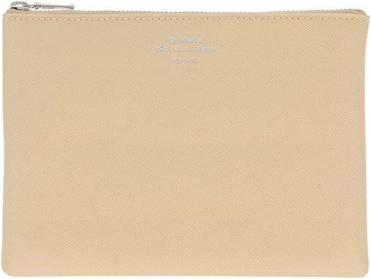 Delfonics Quitterie Pouch: 6.7 in. x 5.1 in. (Beige) / medium