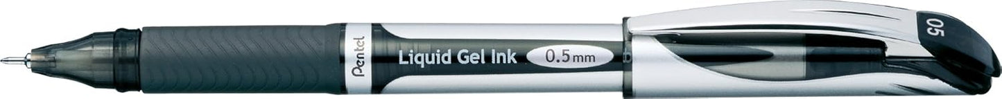 Pentel BLN55-A EnerGel Ink Ballpoint Pen, Black, 10 Pieces