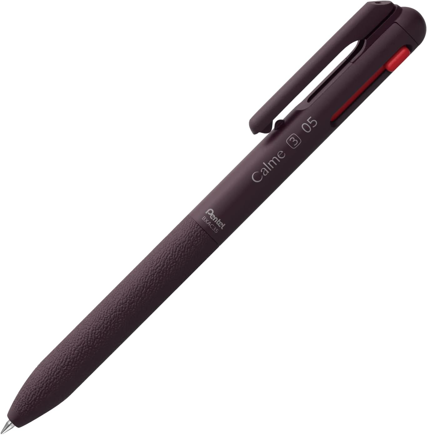Pentel BXAC35L2 Tri-Color Ballpoint Pen, Limited Edition Calme 0.02 inches (0.5 mm), Chestnut Purple