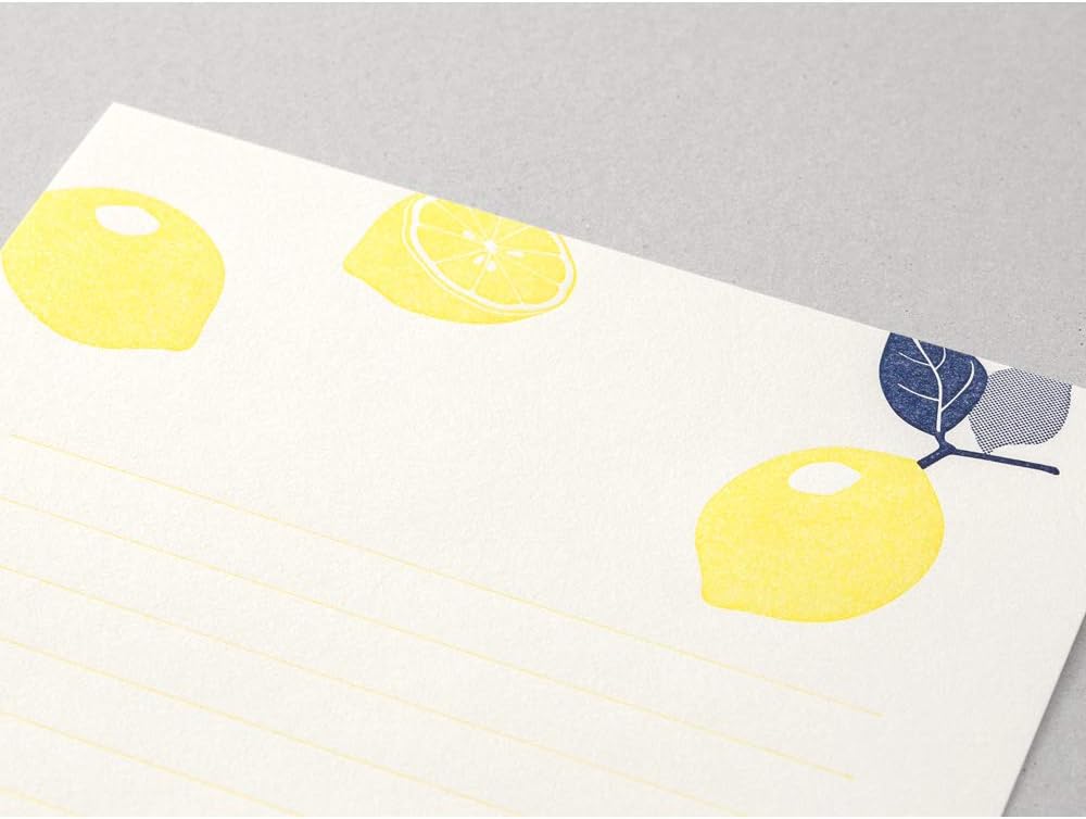 Midori 86476006 476 Reproduction Lemon Pattern Letter Set