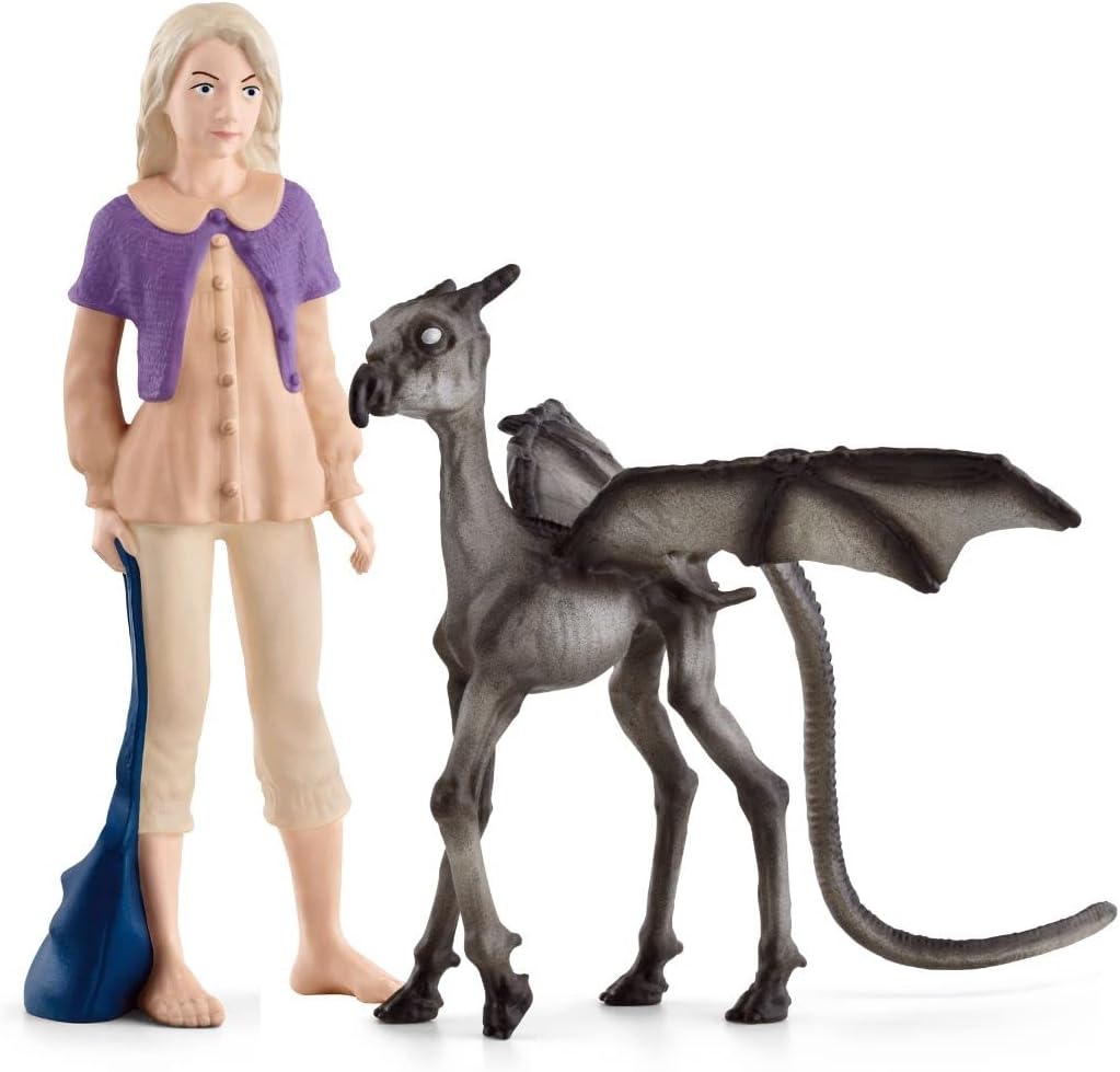 Schleich Wizarding World of Harry Potter 2-Piece Set with Luna Lovegood & Baby Thestral Collectible Figurines for Kids Ages 6+