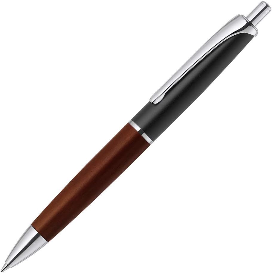 ZEBRA P-BA76-WDBK Permanent Ballpoint Pen Filler Wood Retractable 0.7 Black