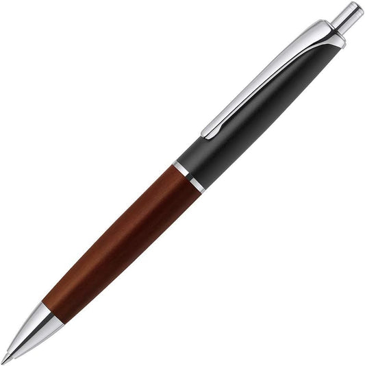 ZEBRA P-BA76-WDBK Permanent Ballpoint Pen Filler Wood Retractable 0.7 Black