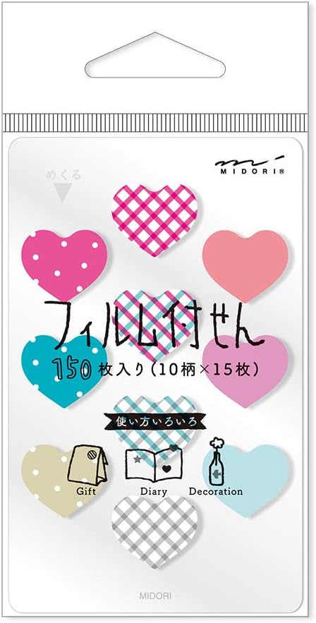 Midori Mini Sticky Note, Film Fusen Heart (11375006)