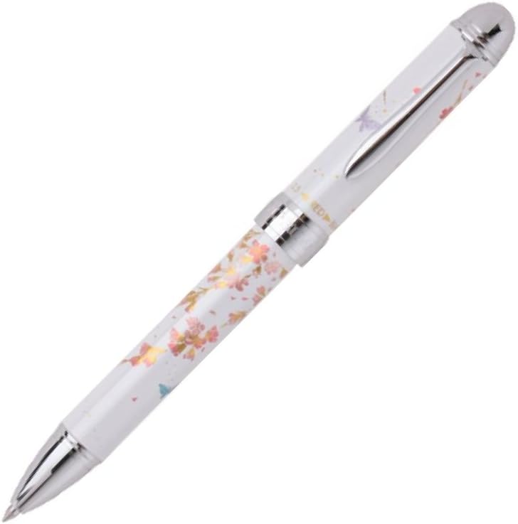 Sailor 16-0344-210 Multi-functional Fountain Pen, 2 Colors + Sharp, Yumi Maki-e, Weeping Cherry Blossoms, White