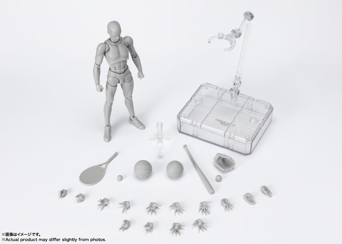 TAMASHII NATIONS - Body-Kun -Sports- Edition DX Set (Gray Color ver.), Bandai Spirits S.H.Figuarts Action Figure