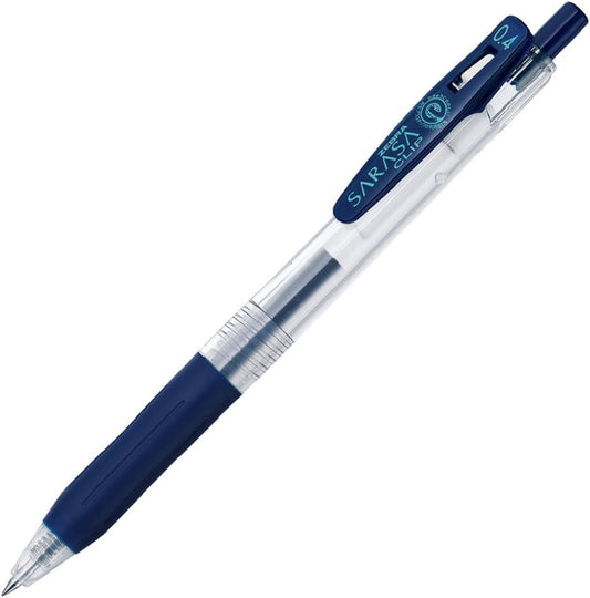 ZEBRA B-JJS15-FB Sarasa Clip Gel Ballpoint Pen, 0.4, Blue Black, 10 Pieces