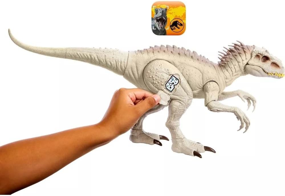 Jurassic World Indominus Rex Dinosaur Toy with Lights, Sounds, Chomp and Side to Side Neck Motion, Camouflage N Battle I-Rex, Digital Play