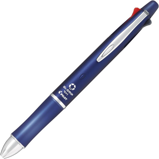 PILOT Dr. Grip 4+1, 4 Color 0.7 mm Ballpoint Multi Pen & 0.5 mm Mechanical Pencil - Navy (BKHDF1SFN-NV)