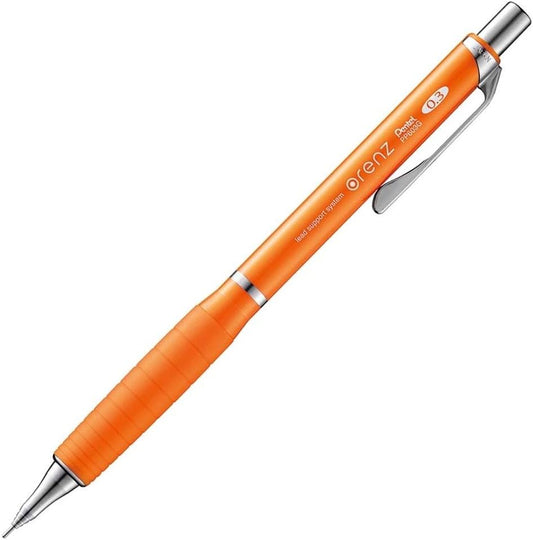 Pentel Mechanical Pencil Orenz with Rubber Grip 0.3mm, Orange Body (XPP603G-F)