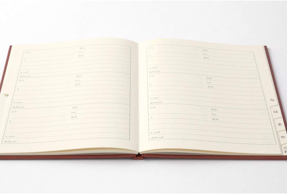 Midori 34499006 Address Book, HF A5, Adult Address Book, PU Leather, Brown