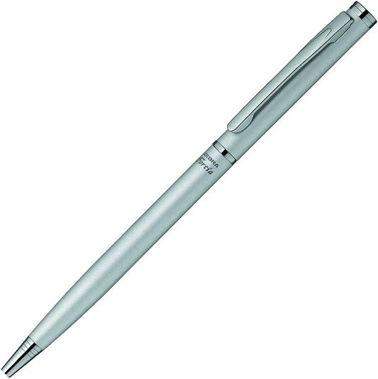 ZEBRA Fortia 500 Twist Ballpoint Pen - 0.7 mm - Silver Body - Black Ink (BA81-S)