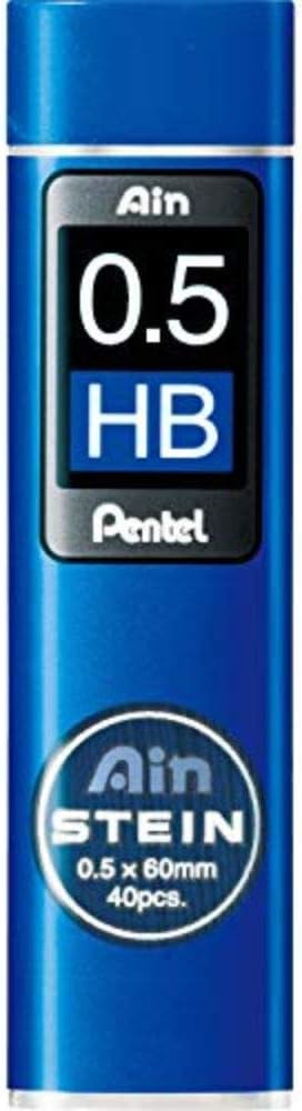 Pentel Ain Stein Mechanical Pencil Lead, 0.5mm HB, 40 Leads (C275-HB)