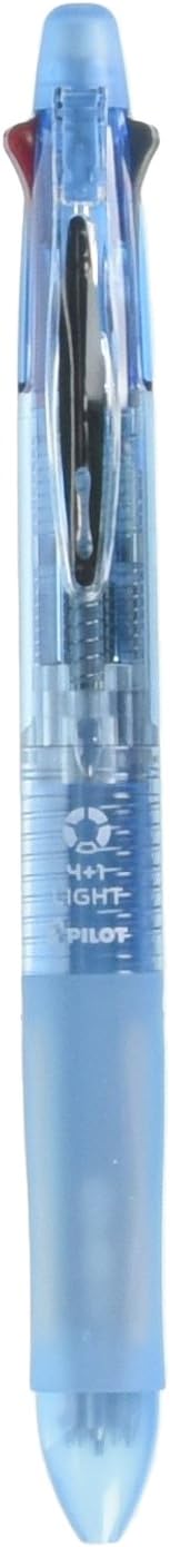 PILOT Mult Function Pen 4+1 Light, 0.7mm Ballpoint Pen, 0.5mm Mechanical Pencil, Clear Blue (BKHL-50R-CL)